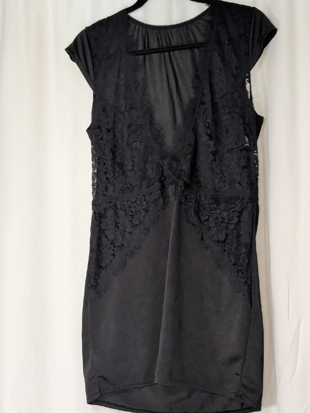Elegant Moments Black Lace Chemise Slip
